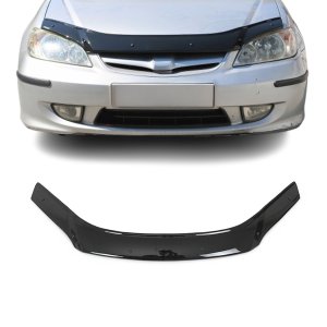 Honda Civic Hood Deflector - Omac - Acrylic - Black - '02-'06